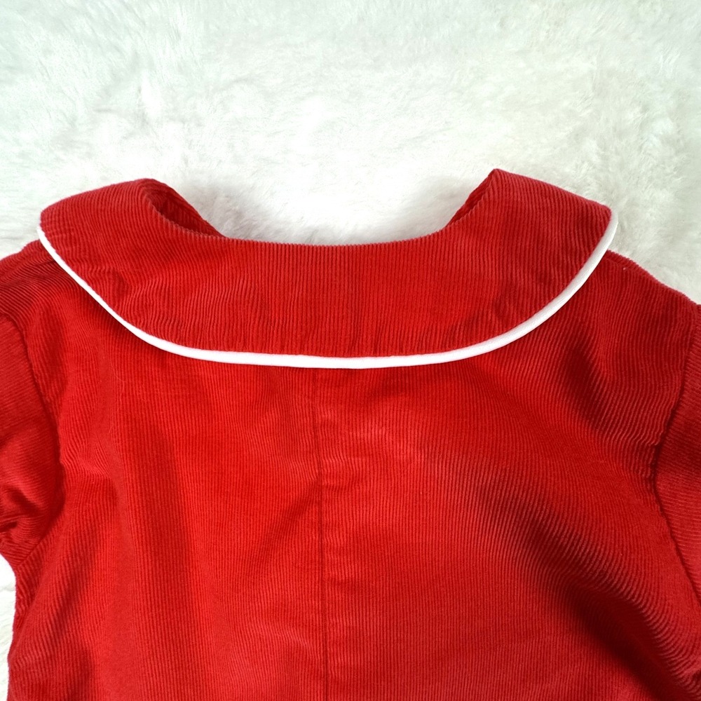 Vintage Funtasia Too Dallas 3 Mo Red 100% Cotton Made in USA One Piece Christmas - Picture 6 of 9